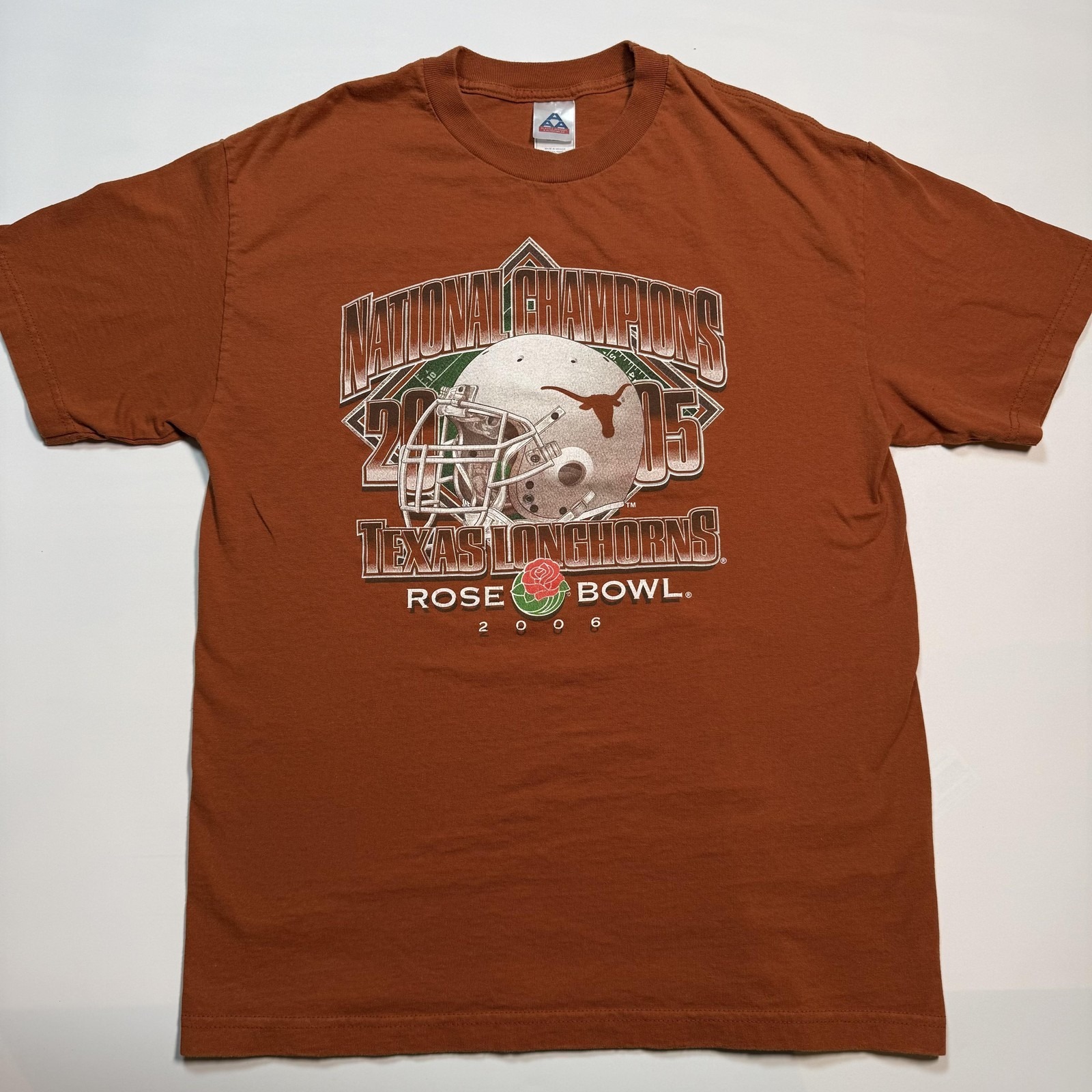 Vintage Texas Longhorns Shirt Mens Large Orange Ncaa Football 2006 Rose Bowl